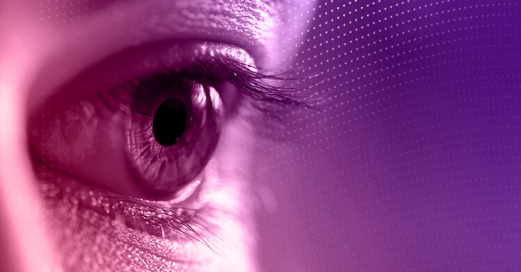 A close up image of an eye