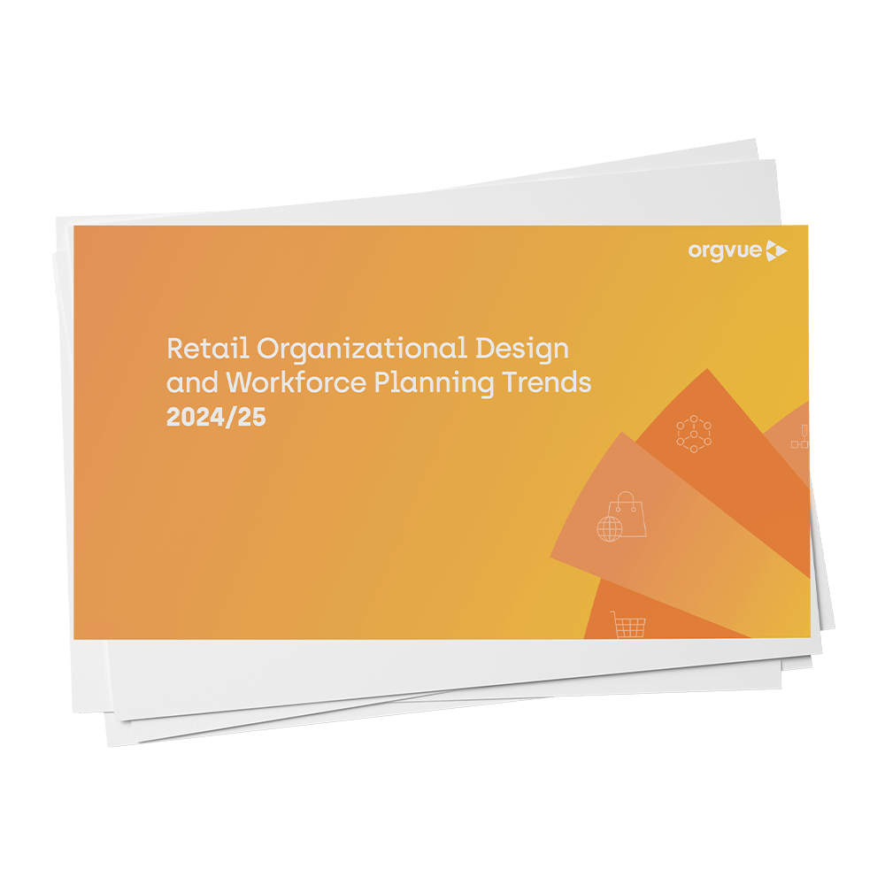 A preview image of the ebook 'Retail Organizational Design and Workforce Planning Trends 2024/25'